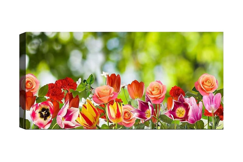 Canvasbilde YTY Floral & Botanical Flerfarget - 120x50 cm - Interiør - Maleri & posters - Lerretsbilder