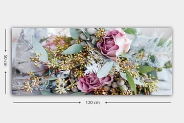 Canvasbilde YTY Floral & Botanical Flerfarget - 120x50 cm - Interiør - Maleri & posters - Lerretsbilder