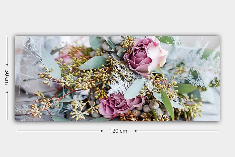 Canvasbilde YTY Floral & Botanical Flerfarget - 120x50 cm - Interiør - Maleri & posters - Lerretsbilder