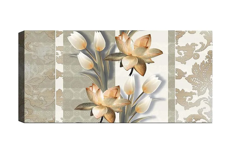 Canvasbilde YTY Floral & Botanical Flerfarget, 120x50 cm