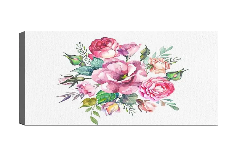 Canvasbilde YTY Floral & Botanical Flerfarget, 120x50 cm
