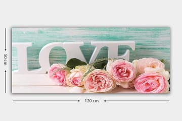 Canvasbilde YTY Floral & Botanical Flerfarget - 120x50 cm - Interiør - Maleri & posters - Lerretsbilder