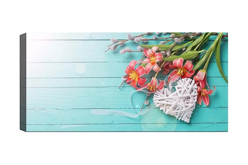 Canvasbilde YTY Floral & Botanical Flerfarget, 120x50 cm