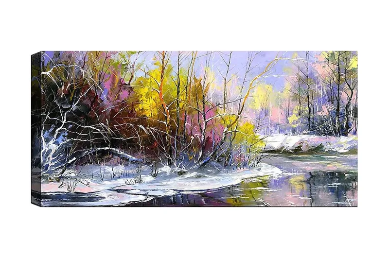 Canvasbilde YTY Floral & Botanical Flerfarget, 120x50 cm