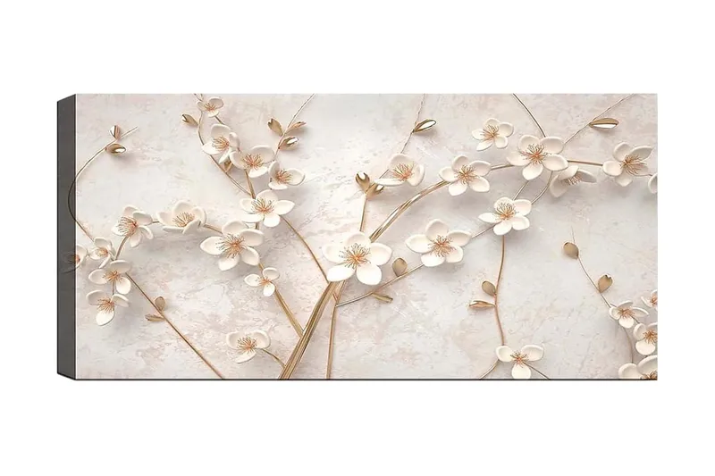 Canvasbilde YTY Floral & Botanical Flerfarget, 120x50 cm