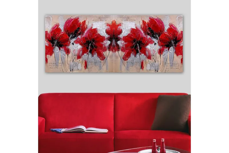 Canvasbilde YTY Floral & Botanical Flerfarget - 120x50 cm - Interiør - Maleri & posters - Lerretsbilder