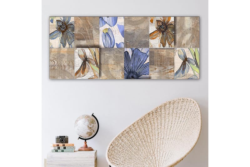Canvasbilde YTY Floral & Botanical Flerfarget - 120x50 cm - Interiør - Maleri & posters - Lerretsbilder