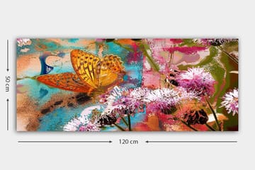 Canvasbilde YTY Floral & Botanical Flerfarget - 120x50 cm - Interiør - Maleri & posters - Lerretsbilder