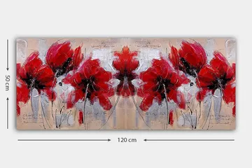 Canvasbilde YTY Floral & Botanical Flerfarget - 120x50 cm - Interiør - Maleri & posters - Lerretsbilder