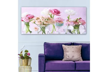 Canvasbilde YTY Floral & Botanical Flerfarget - 120x50 cm - Interiør - Maleri & posters - Lerretsbilder