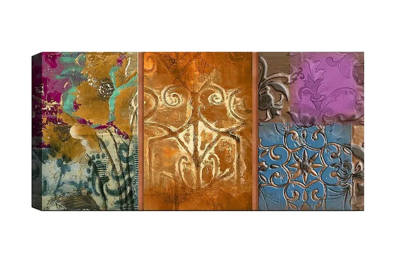 Canvasbilde YTY Floral & Botanical Flerfarget, 120x50 cm