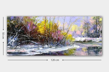 Canvasbilde YTY Floral & Botanical Flerfarget - 120x50 cm - Interiør - Maleri & posters - Lerretsbilder