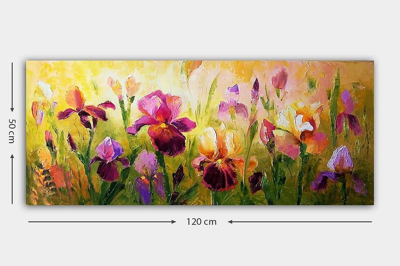 Canvasbilde YTY Floral & Botanical Flerfarget - 120x50 cm - Interiør - Maleri & posters - Lerretsbilder