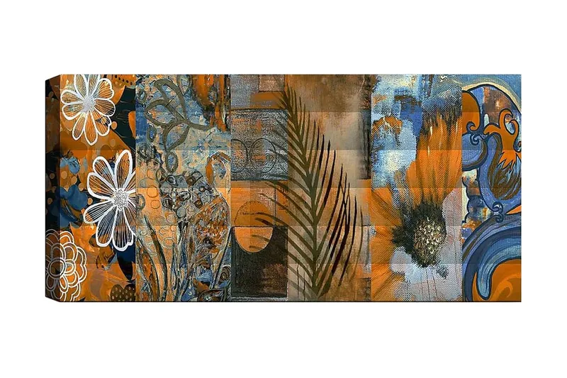 Canvasbilde YTY Floral & Botanical Flerfarget, 120x50 cm
