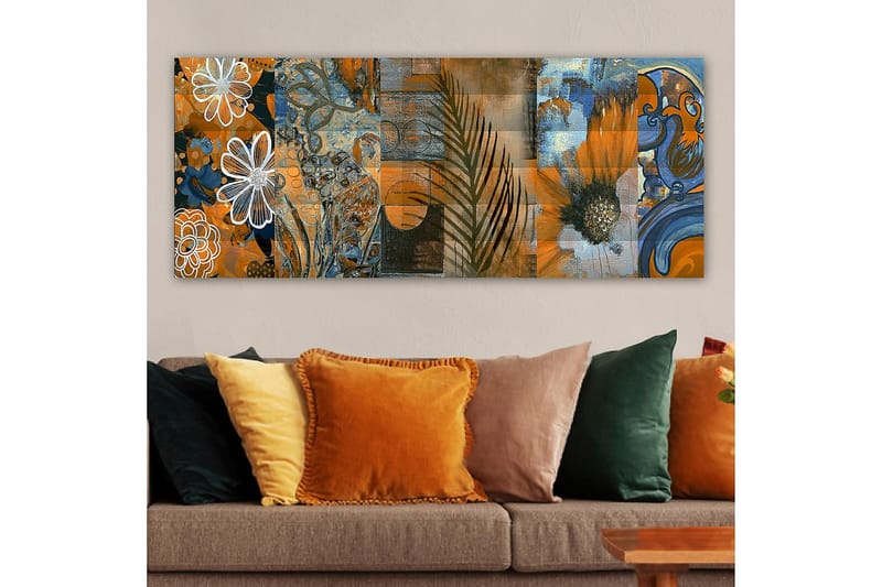Canvasbilde YTY Floral & Botanical Flerfarget - 120x50 cm - Interiør - Maleri & posters - Lerretsbilder