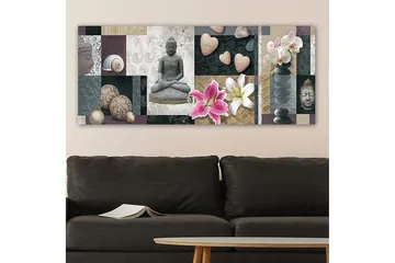 Canvasbilde YTY Floral & Botanical Flerfarget - 120x50 cm - Interiør - Maleri & posters - Lerretsbilder