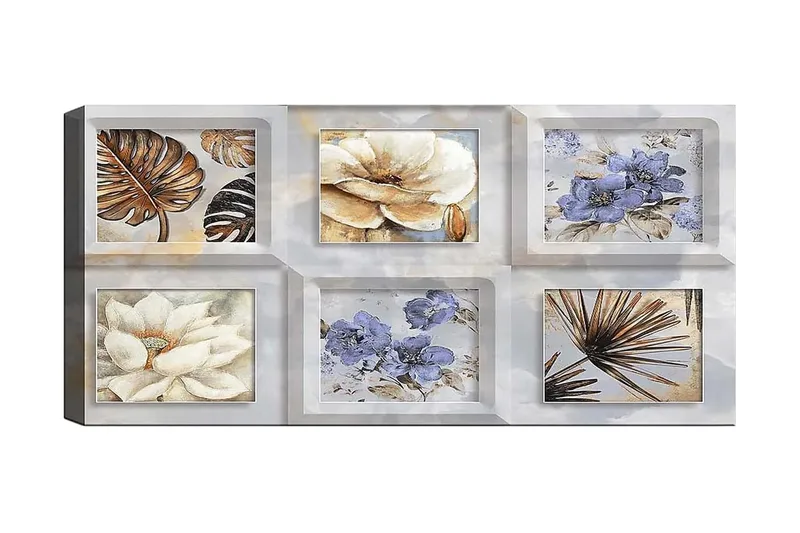 Canvasbilde YTY Floral & Botanical Flerfarget, 120x50 cm
