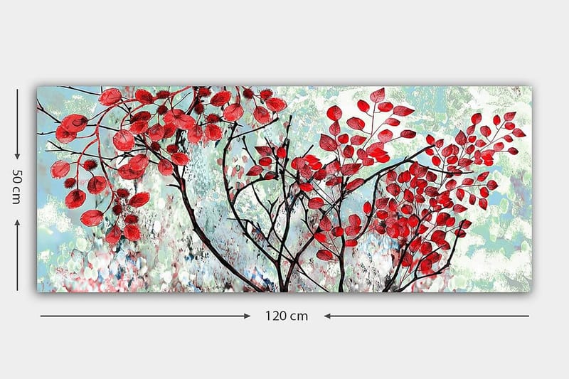 Canvasbilde YTY Floral & Botanical Flerfarget - 120x50 cm - Interiør - Maleri & posters - Lerretsbilder