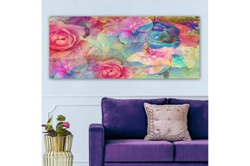 Canvasbilde YTY Floral & Botanical Flerfarget - 120x50 cm - Interiør - Maleri & posters - Lerretsbilder
