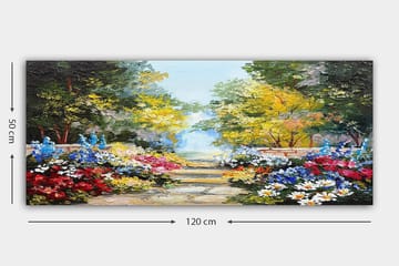 Canvasbilde YTY Floral & Botanical Flerfarget - 120x50 cm - Interiør - Maleri & posters - Lerretsbilder