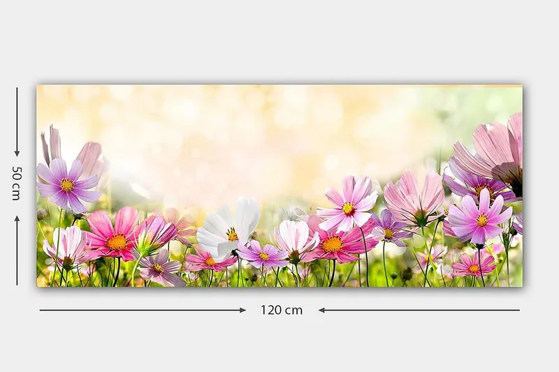 Canvasbilde YTY Floral & Botanical Flerfarget - 120x50 cm - Interiør - Maleri & posters - Lerretsbilder