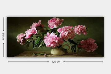 Canvasbilde YTY Floral & Botanical Flerfarget - 120x50 cm - Interiør - Maleri & posters - Lerretsbilder