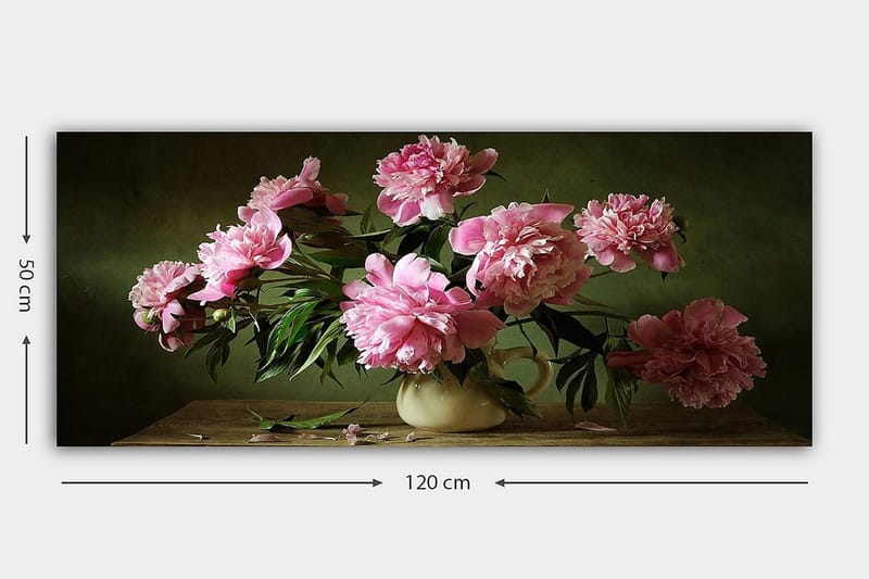 Canvasbilde YTY Floral & Botanical Flerfarget - 120x50 cm - Interiør - Maleri & posters - Lerretsbilder