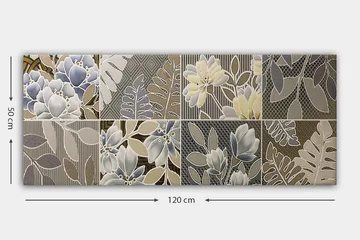 Canvasbilde YTY Floral & Botanical Flerfarget - 120x50 cm - Interiør - Maleri & posters - Lerretsbilder