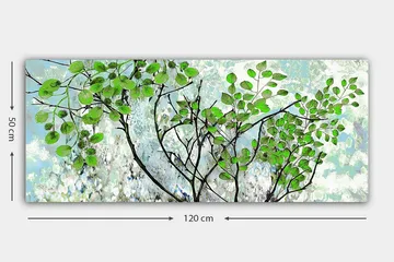 Canvasbilde YTY Floral & Botanical Flerfarget - 120x50 cm - Interiør - Maleri & posters - Lerretsbilder