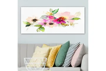 Canvasbilde YTY Floral & Botanical Flerfarget - 120x50 cm - Interiør - Maleri & posters - Lerretsbilder