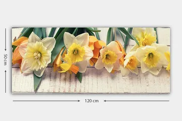 Canvasbilde YTY Floral & Botanical Flerfarget - 120x50 cm - Interiør - Maleri & posters - Lerretsbilder