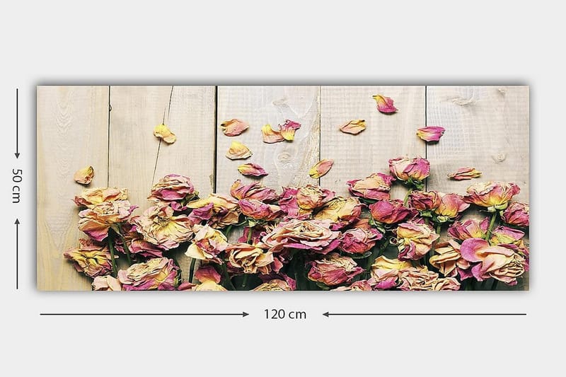 Canvasbilde YTY Floral & Botanical Flerfarget - 120x50 cm - Interiør - Maleri & posters - Lerretsbilder