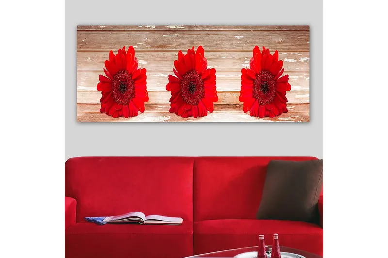 Canvasbilde YTY Floral & Botanical Flerfarget - 120x50 cm - Interiør - Maleri & posters - Lerretsbilder