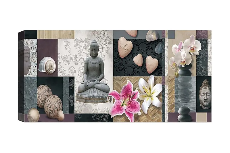 Canvasbilde YTY Floral & Botanical Flerfarget, 120x50 cm