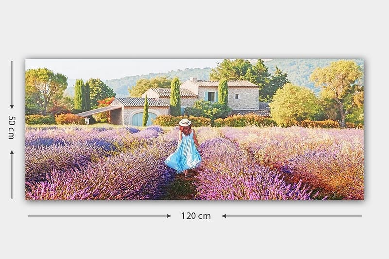 Canvasbilde YTY Floral & Botanical Flerfarget - 120x50 cm - Interiør - Maleri & posters - Lerretsbilder