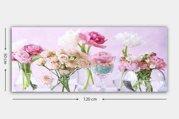Canvasbilde YTY Floral & Botanical Flerfarget - 120x50 cm - Interiør - Maleri & posters - Lerretsbilder