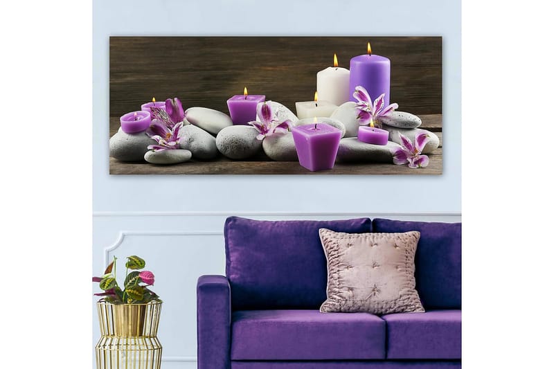 Canvasbilde YTY Floral & Botanical Flerfarget - 120x50 cm - Interiør - Maleri & posters - Lerretsbilder