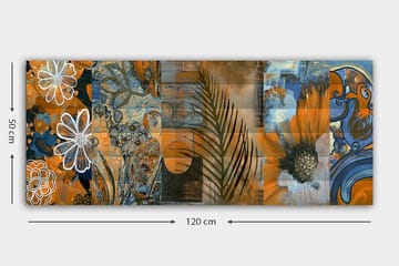 Canvasbilde YTY Floral & Botanical Flerfarget - 120x50 cm - Interiør - Maleri & posters - Lerretsbilder