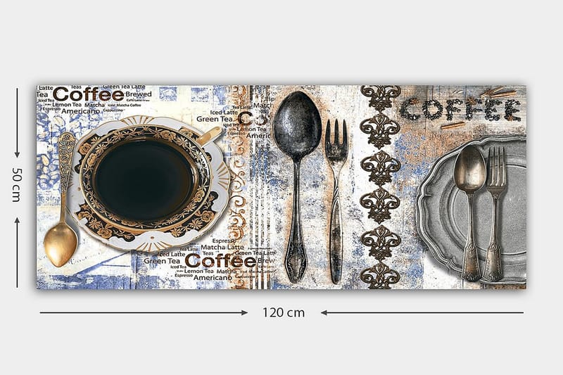 Canvasbilde YTY Food & Beverage Flerfarget - 120x50 cm - Interiør - Maleri & posters - Lerretsbilder