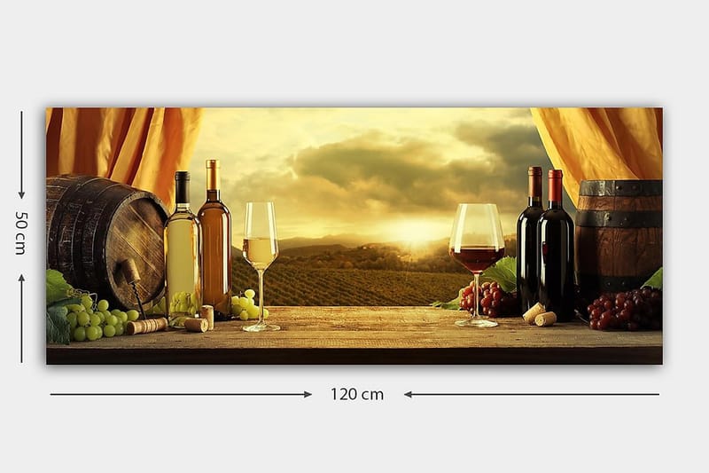 Canvasbilde YTY Food & Beverage Flerfarget - 120x50 cm - Interiør - Maleri & posters - Lerretsbilder