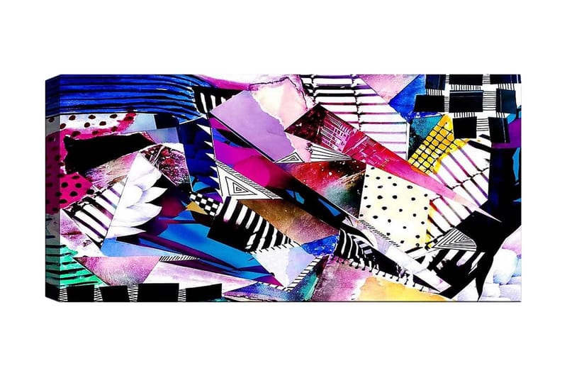 Canvasbilde YTY Geometric Flerfarget - 120x50 cm - Interiør - Maleri & posters - Lerretsbilder