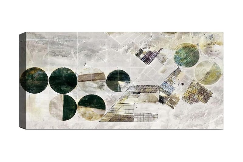 Canvasbilde YTY Geometric Flerfarget - 120x50 cm - Interiør - Maleri & posters - Lerretsbilder