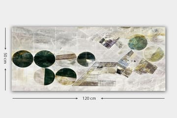 Canvasbilde YTY Geometric Flerfarget - 120x50 cm - Interiør - Maleri & posters - Lerretsbilder