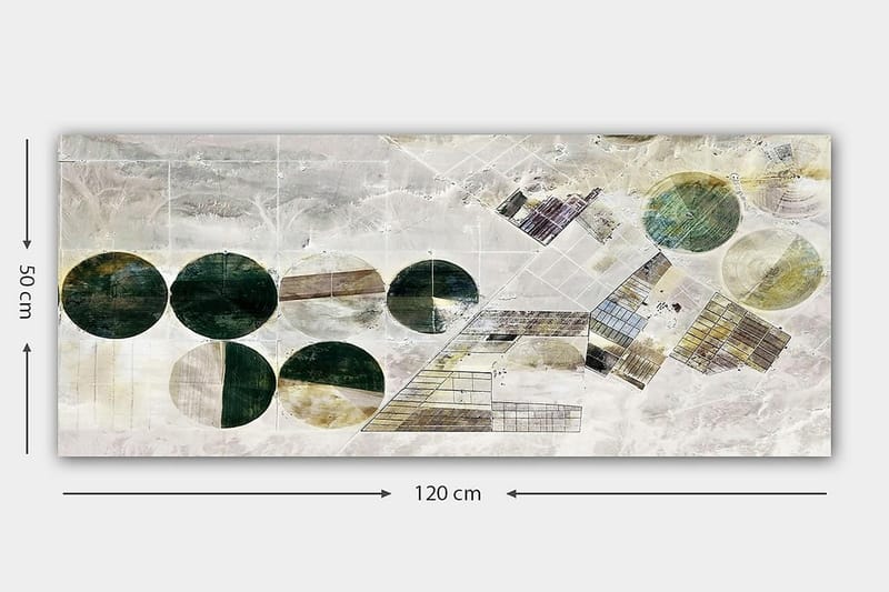 Canvasbilde YTY Geometric Flerfarget - 120x50 cm - Interiør - Maleri & posters - Lerretsbilder