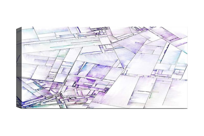 Canvasbilde YTY Geometric Flerfarget - 120x50 cm - Lerretsbilder