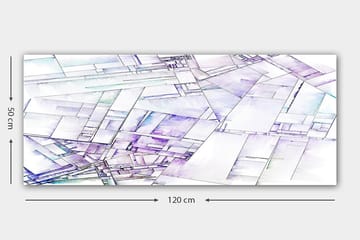 Canvasbilde YTY Geometric Flerfarget - 120x50 cm - Interiør - Maleri & posters - Lerretsbilder