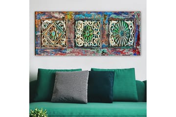 Canvasbilde YTY Geometric Flerfarget - 120x50 cm - Interiør - Maleri & posters - Lerretsbilder