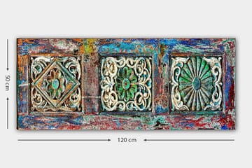 Canvasbilde YTY Geometric Flerfarget - 120x50 cm - Interiør - Maleri & posters - Lerretsbilder