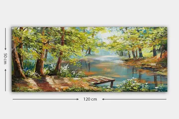 Canvasbilde YTY Landscape & Nature Flerfarget - 120x50 cm - Interiør - Maleri & posters - Lerretsbilder