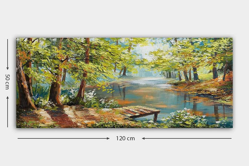 Canvasbilde YTY Landscape & Nature Flerfarget - 120x50 cm - Interiør - Maleri & posters - Lerretsbilder
